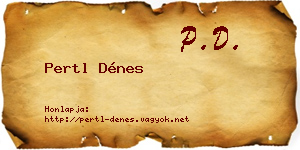 Pertl Dénes névjegykártya